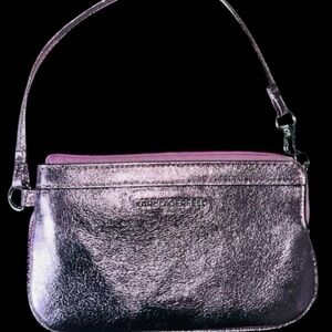 Karl Lagerfeld Metallic Wristlet